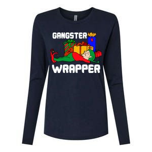 Gangster Wrapper Elf Gift Wrapping Womens Cotton Relaxed Long Sleeve T-Shirt