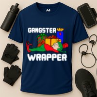 Gangster Wrapper Elf Gift Wrapping Cooling Performance Crew T-Shirt