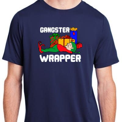 Gangster Wrapper Elf Gift Wrapping Adult ChromaSoft Performance T-Shirt