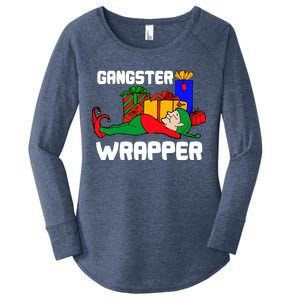 Gangster Wrapper Elf Gift Wrapping Women's Perfect Tri Tunic Long Sleeve Shirt