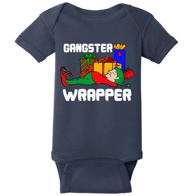 Gangster Wrapper Elf Gift Wrapping Baby Bodysuit