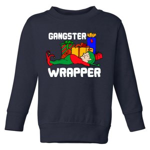 Gangster Wrapper Elf Gift Wrapping Toddler Sweatshirt