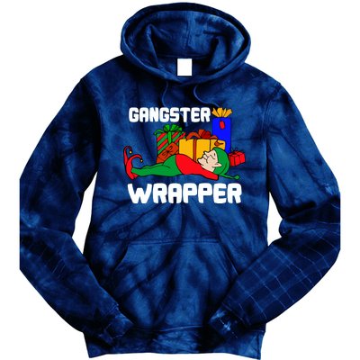 Gangster Wrapper Elf Gift Wrapping Tie Dye Hoodie