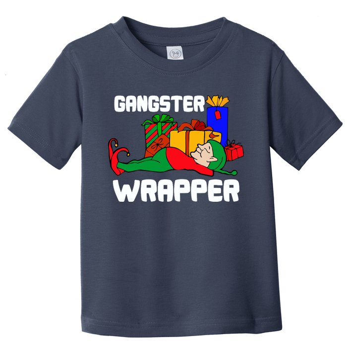 Gangster Wrapper Elf Gift Wrapping Toddler T-Shirt