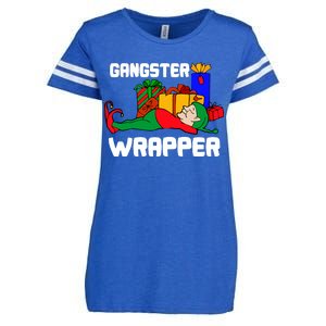 Gangster Wrapper Elf Gift Wrapping Enza Ladies Jersey Football T-Shirt