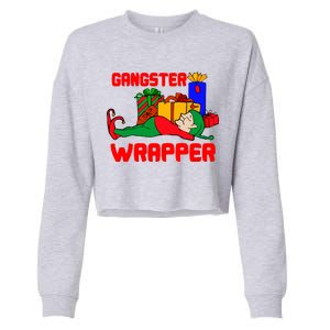 Gangster Wrapper Elf Gift Wrapping Cropped Pullover Crew