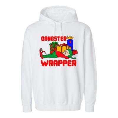 Gangster Wrapper Elf Gift Wrapping Garment-Dyed Fleece Hoodie