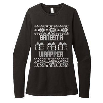 Gangster Wrapper Ugly Christmas Womens CVC Long Sleeve Shirt