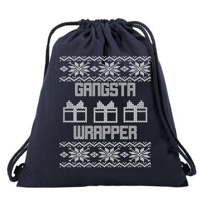 Gangster Wrapper Ugly Christmas Drawstring Bag