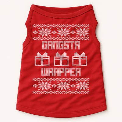 Gangster Wrapper Ugly Christmas Doggie Tank