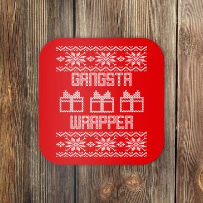 Gangster Wrapper Ugly Christmas Coaster