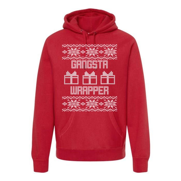 Gangster Wrapper Ugly Christmas Premium Hoodie