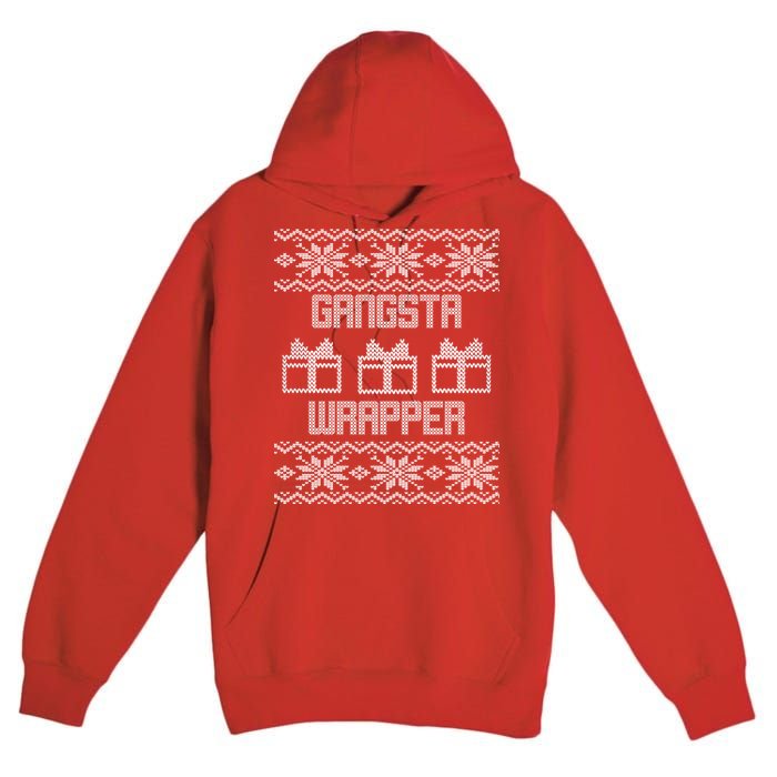 Gangster Wrapper Ugly Christmas Premium Pullover Hoodie