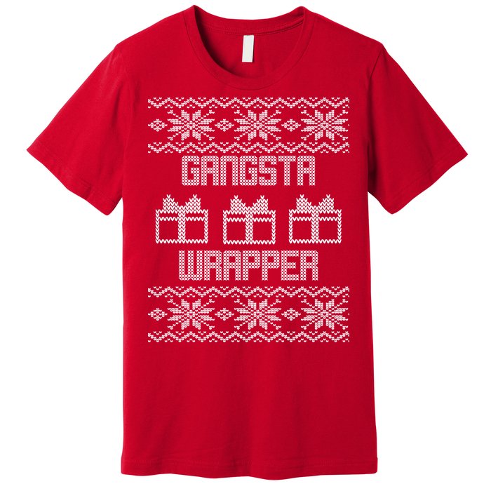 Gangster Wrapper Ugly Christmas Premium T-Shirt