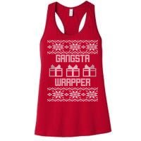 Gangster Wrapper Ugly Christmas Women's Racerback Tank