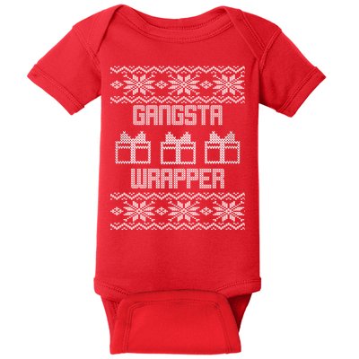 Gangster Wrapper Ugly Christmas Baby Bodysuit