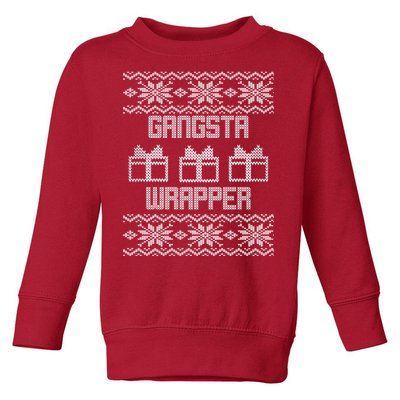 Gangster Wrapper Ugly Christmas Toddler Sweatshirt