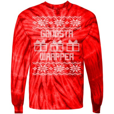 Gangster Wrapper Ugly Christmas Tie-Dye Long Sleeve Shirt