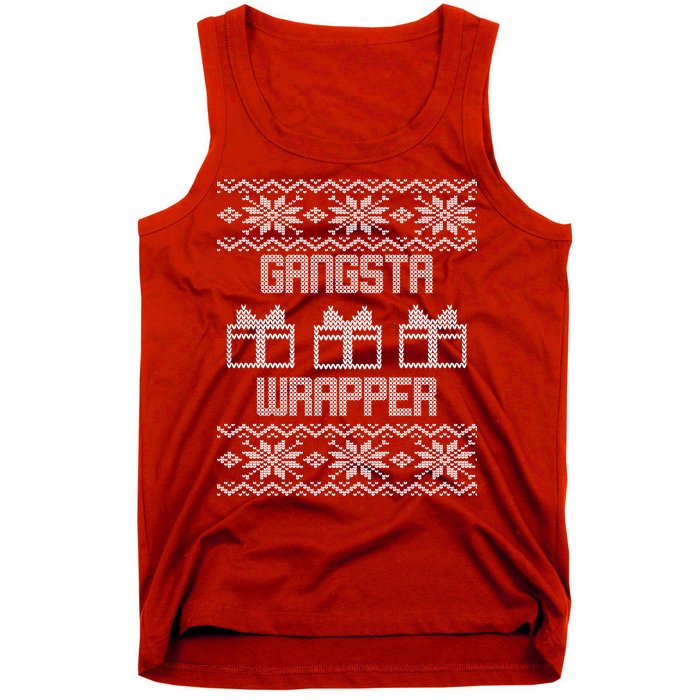 Gangster Wrapper Ugly Christmas Tank Top