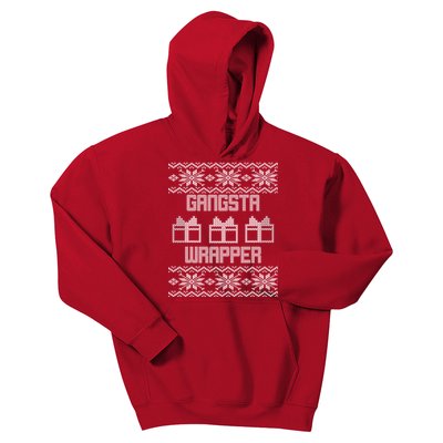 Gangster Wrapper Ugly Christmas Kids Hoodie