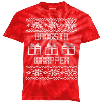 Gangster Wrapper Ugly Christmas Kids Tie-Dye T-Shirt