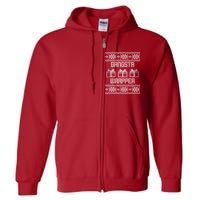 Gangster Wrapper Ugly Christmas Full Zip Hoodie