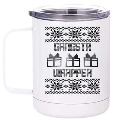 Gangster Wrapper Ugly Christmas 12 oz Stainless Steel Tumbler Cup