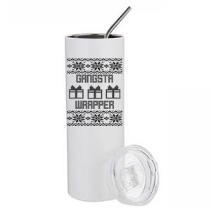 Gangster Wrapper Ugly Christmas Stainless Steel Tumbler