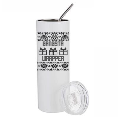 Gangster Wrapper Ugly Christmas Stainless Steel Tumbler