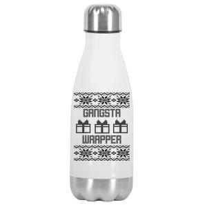 Gangster Wrapper Ugly Christmas Stainless Steel Insulated Water Bottle