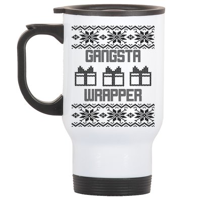 Gangster Wrapper Ugly Christmas Stainless Steel Travel Mug