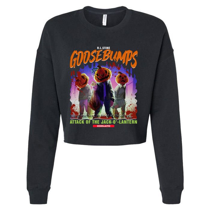 Goosebumps Attack Of Jack O Lantern One Day At Horror Land Classic Cropped Pullover Crew