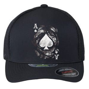 Grunge Ace Of Spades Flexfit Unipanel Trucker Cap