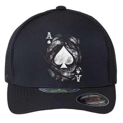 Grunge Ace Of Spades Flexfit Unipanel Trucker Cap