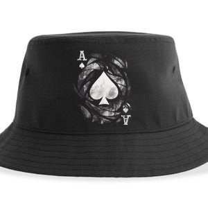 Grunge Ace Of Spades Sustainable Bucket Hat