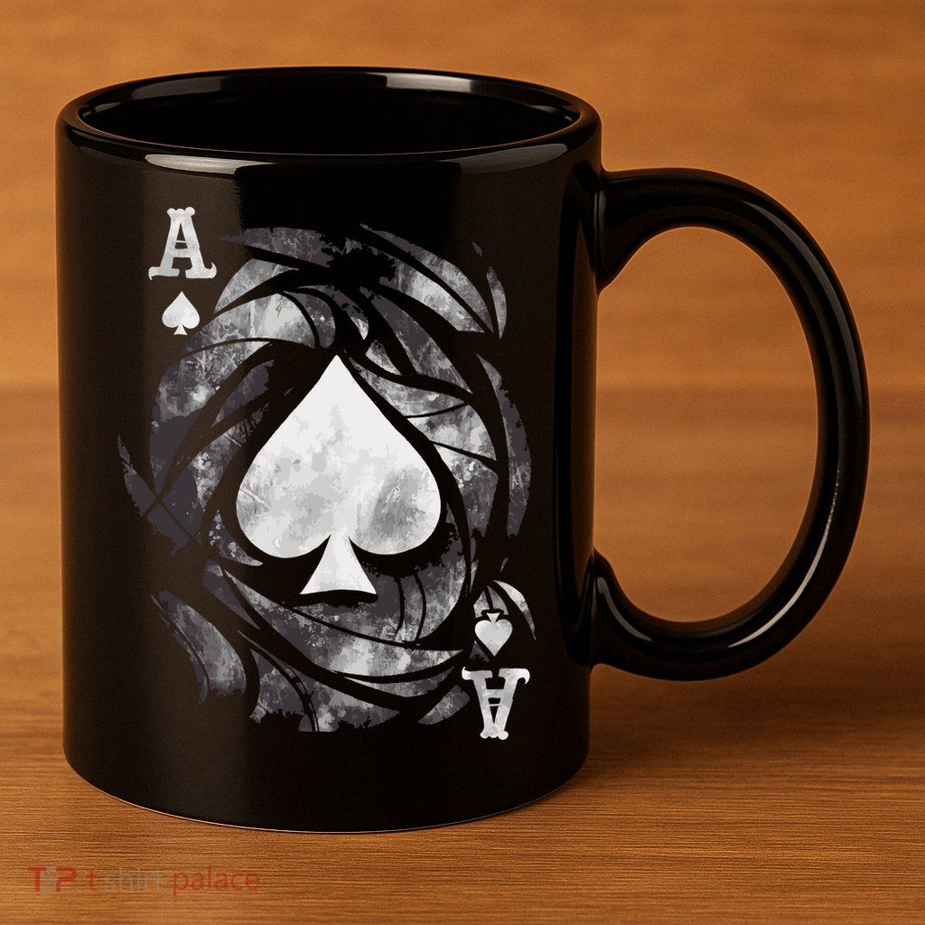 Grunge Ace Of Spades 11oz C Handle Ceramic Mug