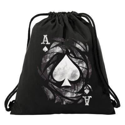 Grunge Ace Of Spades Drawstring Bag