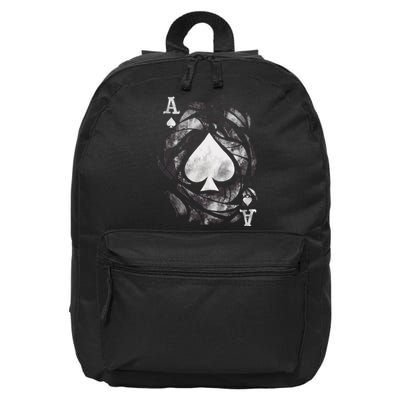 Grunge Ace Of Spades 16 in Basic Backpack