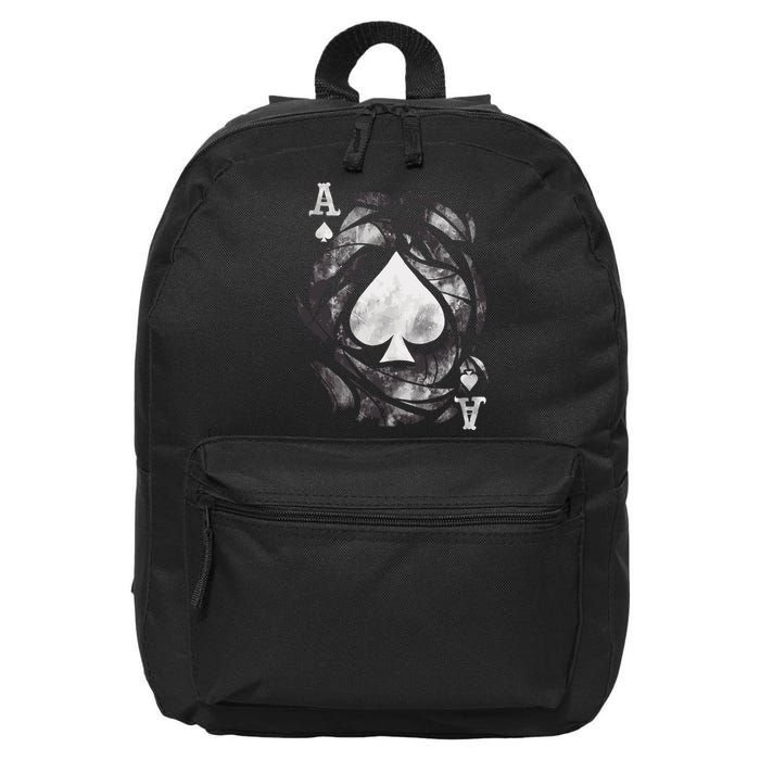Grunge Ace Of Spades 16 in Basic Backpack