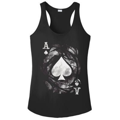 Grunge Ace Of Spades Ladies PosiCharge Competitor Racerback Tank