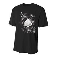 Grunge Ace Of Spades Youth Performance Sprint T-Shirt