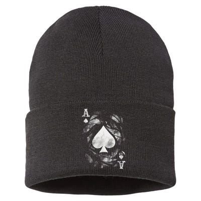 Grunge Ace Of Spades Sustainable Knit Beanie