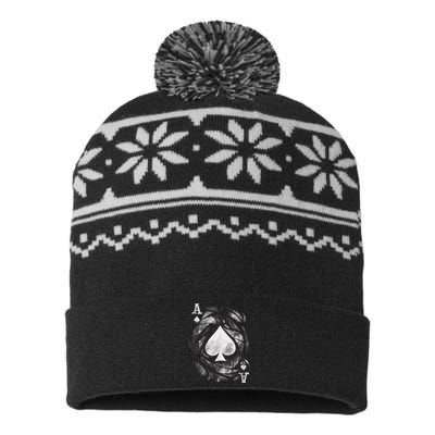 Grunge Ace Of Spades USA-Made Snowflake Beanie