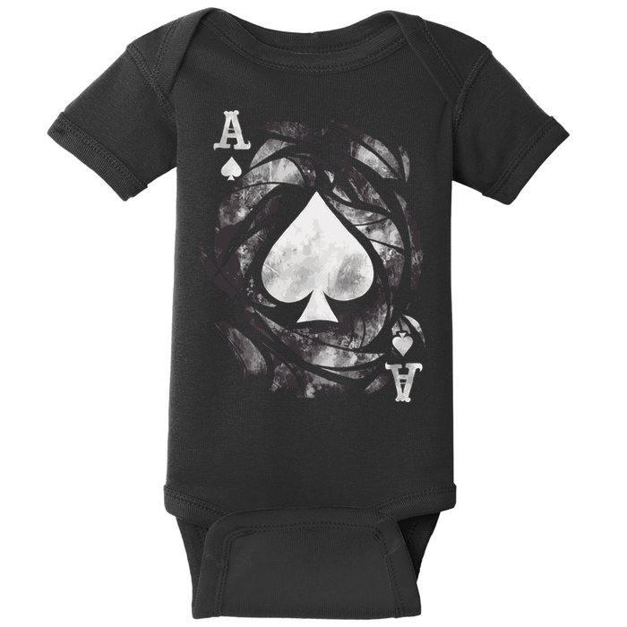 Grunge Ace Of Spades Baby Bodysuit