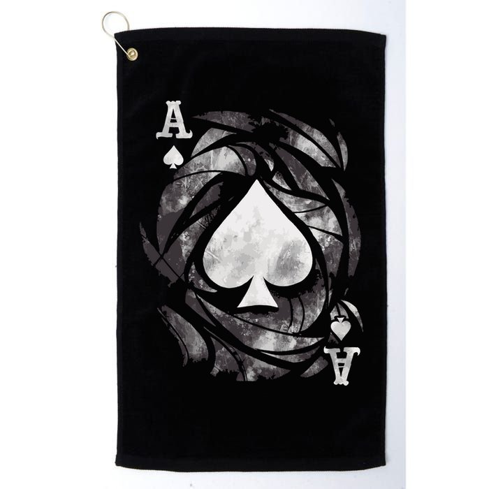 Grunge Ace Of Spades Golf Towel