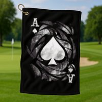 Grunge Ace Of Spades Golf Towel