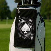 Grunge Ace Of Spades Golf Towel
