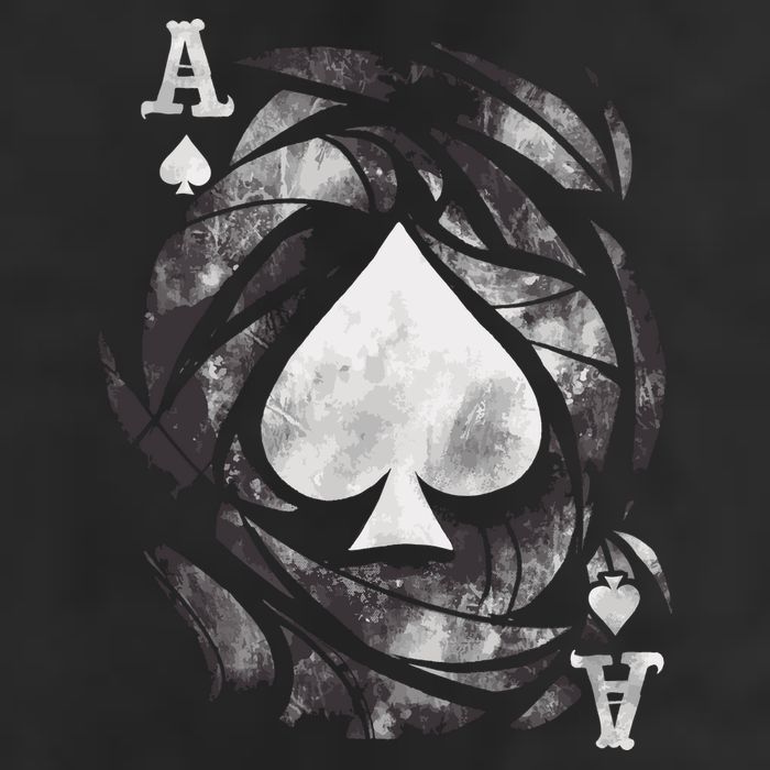 Grunge Ace Of Spades Golf Towel