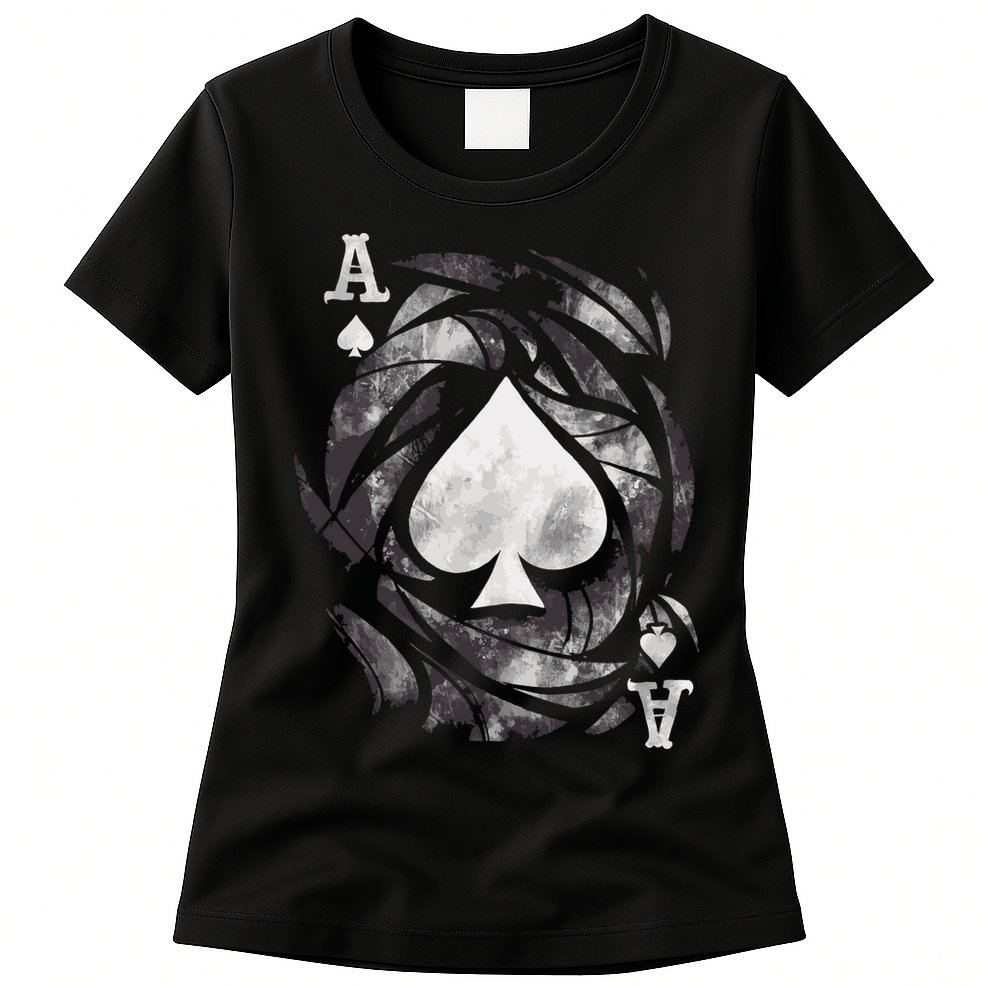 Grunge Ace Of Spades Womens T-Shirt