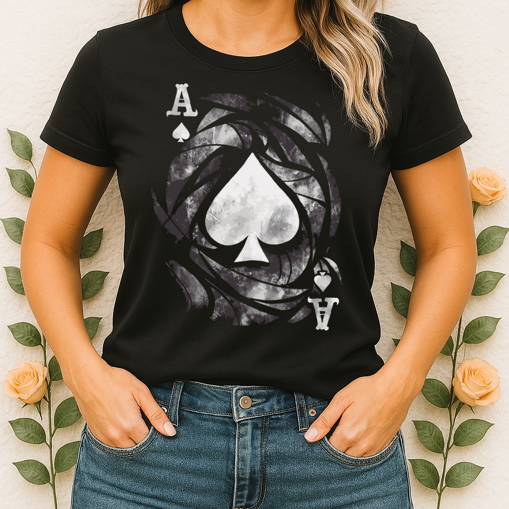 Grunge Ace Of Spades Womens T-Shirt